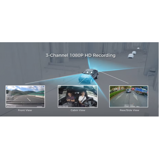 داش كام jimi jc371 مع التتبع المباشر للمركبة (امامي-خلفي-داخلي)